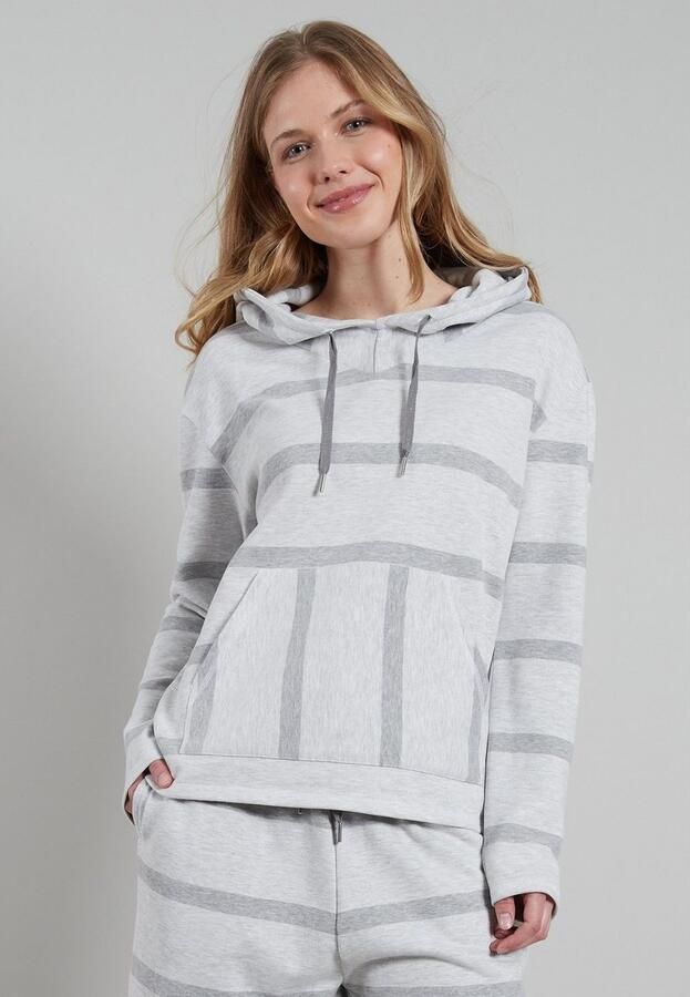 Tom Tailor Hoodie Manilla Katoenmix lange mouwen met capuchon streepdessin ademend comfortabel - Foto 3