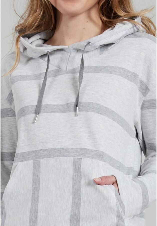 Tom Tailor Hoodie Manilla Katoenmix lange mouwen met capuchon streepdessin ademend comfortabel - Foto 2