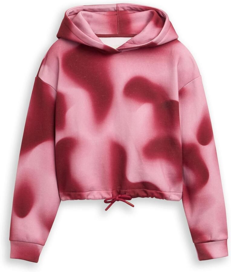 Tom Tailor Hoodie met abstract patroon en trekkoord - Foto 3