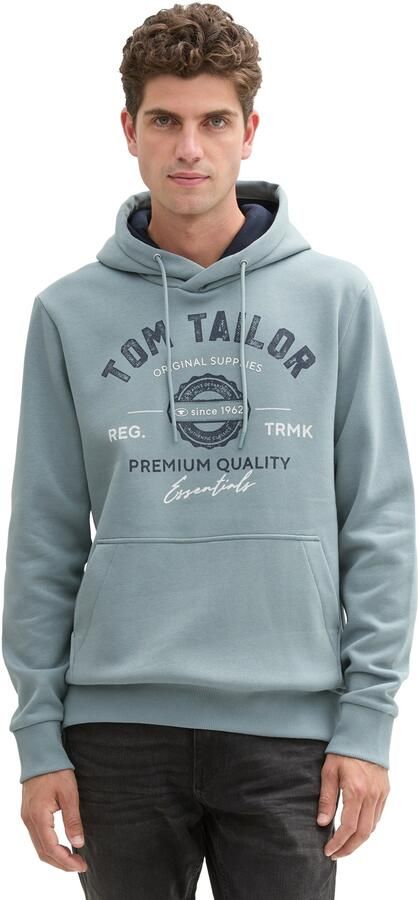 Tom Tailor Regular fit hoodie van katoenmix met logoprint - Foto 4
