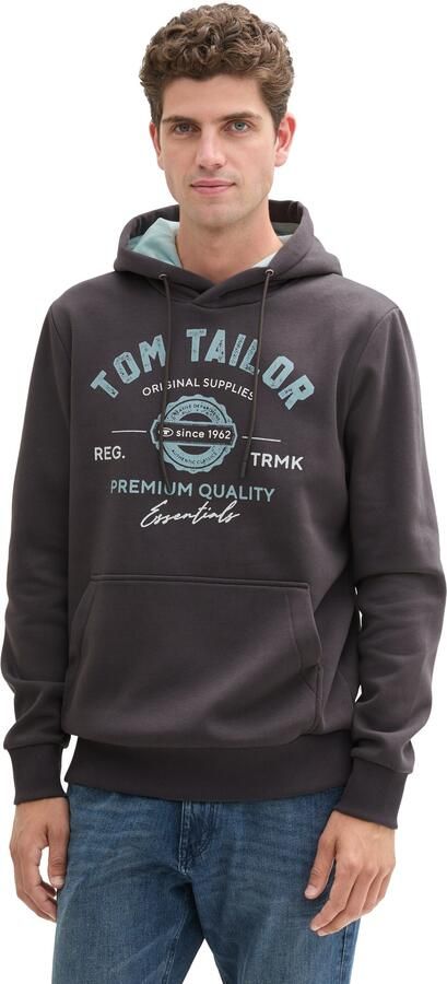 Tom Tailor Regular fit hoodie van katoenmix met logoprint - Foto 5