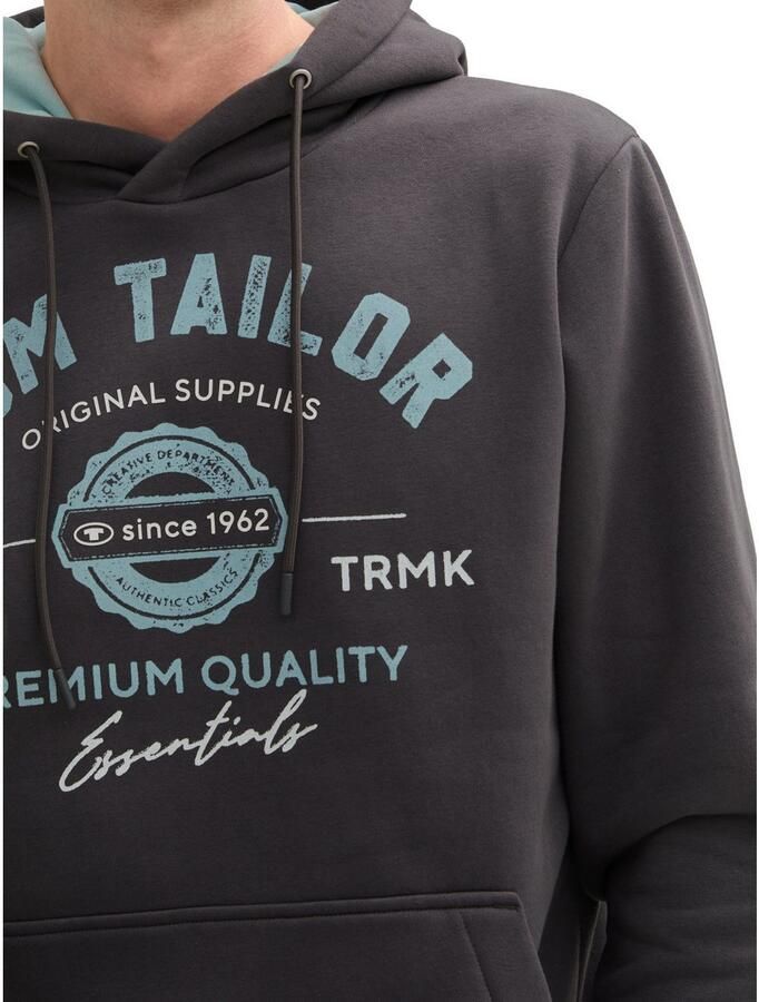 Tom Tailor Regular fit hoodie van katoenmix met logoprint - Foto 2
