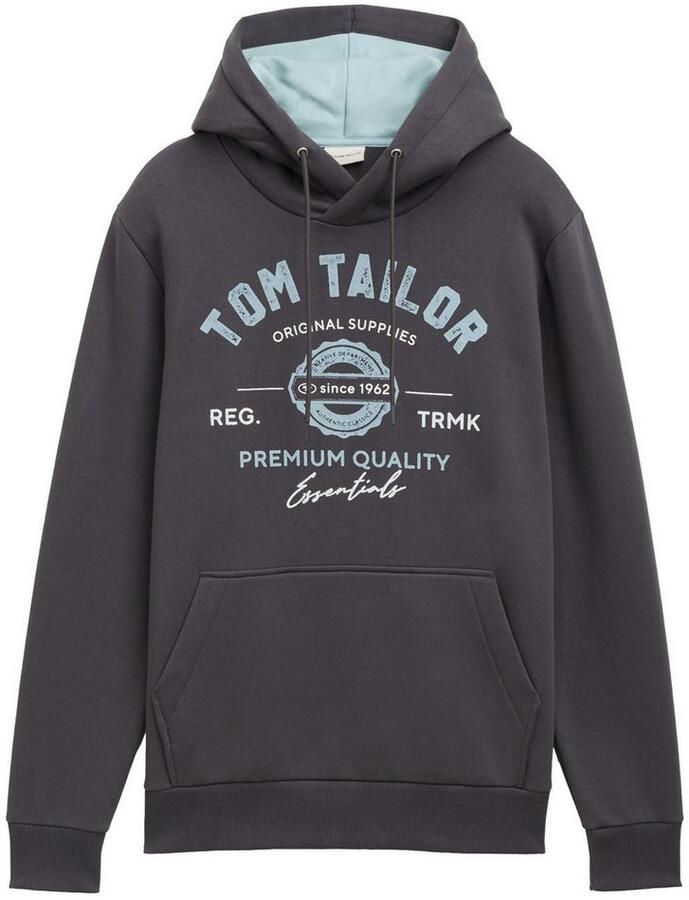Tom Tailor Regular fit hoodie van katoenmix met logoprint