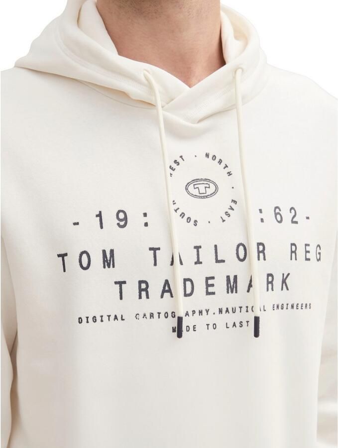 Tom Tailor Hoodie met grote logo-frontprint