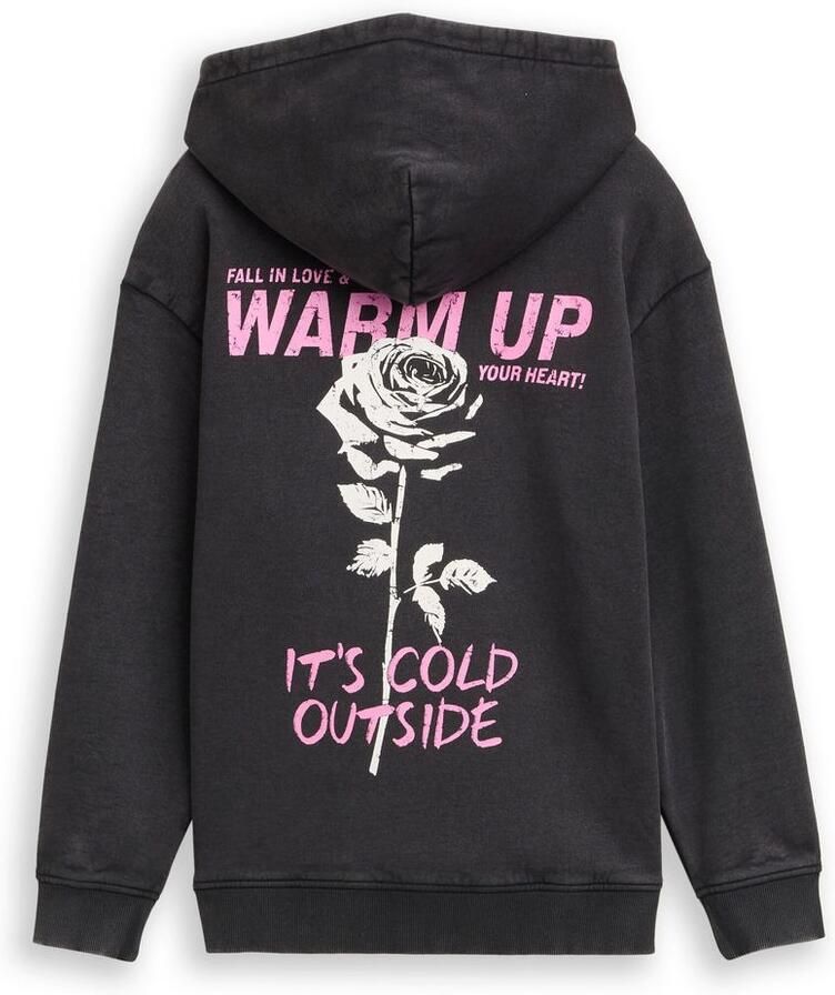 Tom Tailor Hoodie met print voor en achter - Foto 2