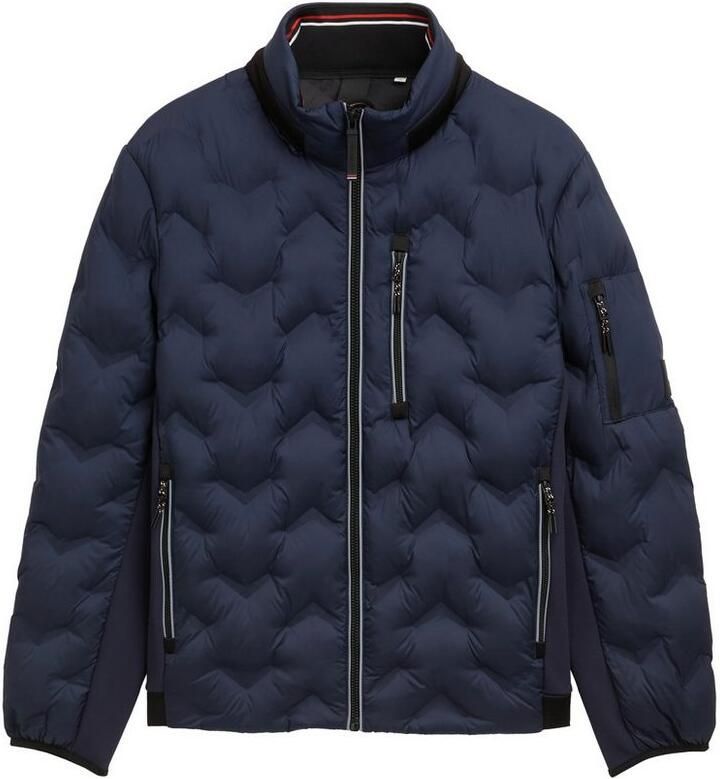 Tom Tailor Regular fit gewatteerd jack met opbergbare capuchon in de kraag - Foto 2