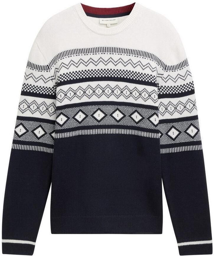 Tom Tailor Jacquardtrui colourblocking-stijl