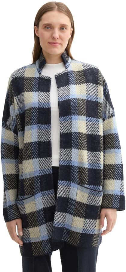 Tom Tailor Jacquardvest in ruitdesign en zonder sluiting - Foto 6