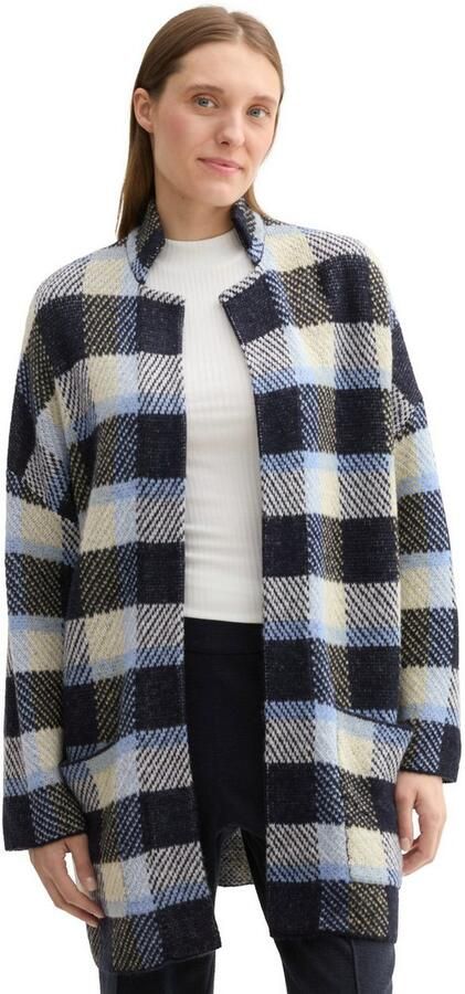 Tom Tailor Jacquardvest in ruitdesign en zonder sluiting - Foto 3