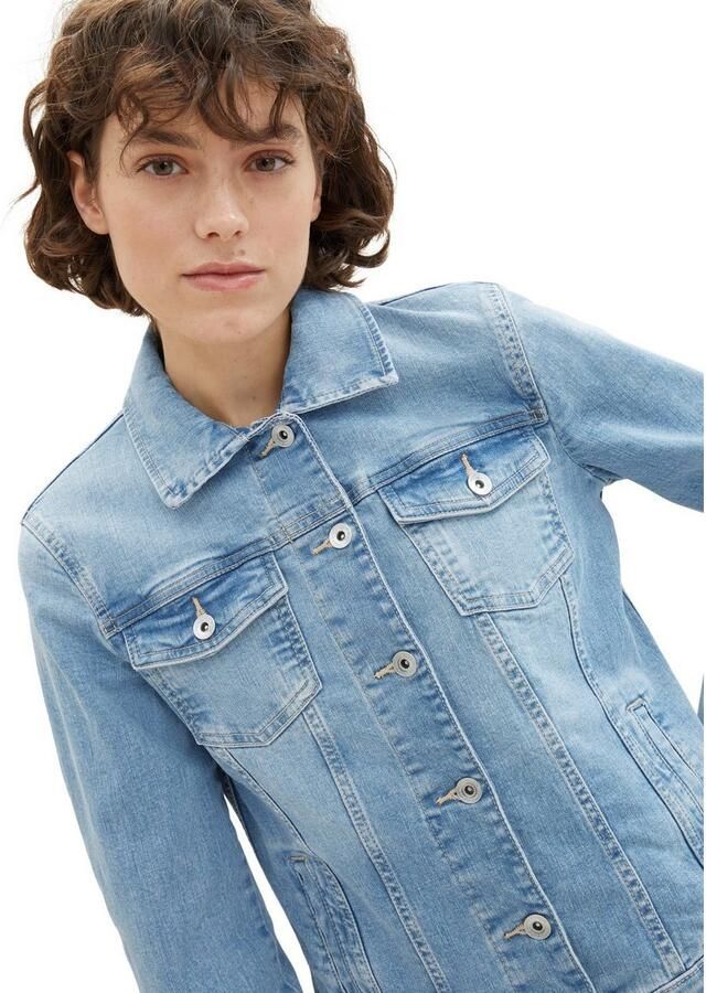 Tom Tailor Jeansjack met knoopsluiting en hemdkraag - Foto 2