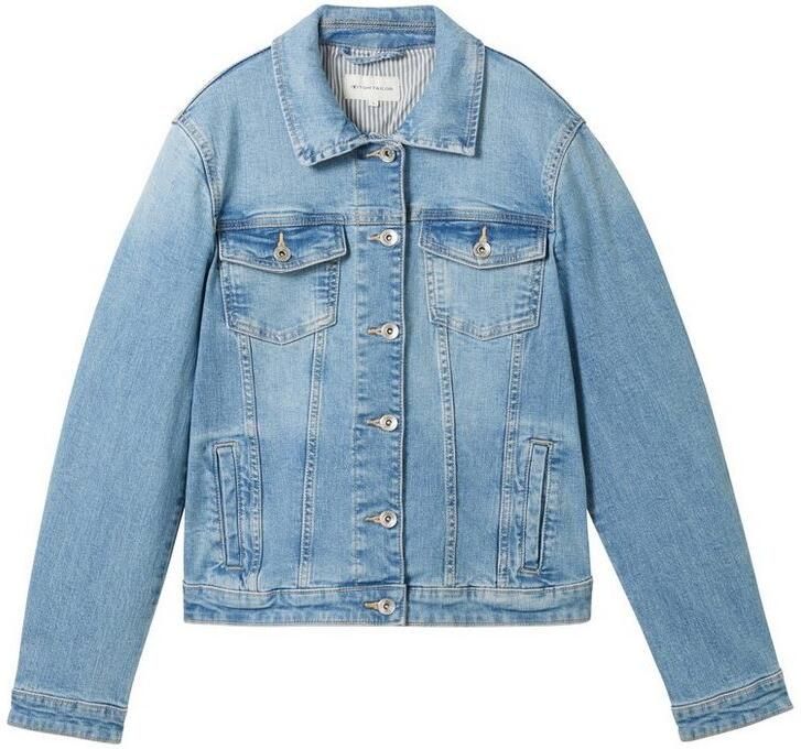 Tom Tailor Jeansjack met knoopsluiting en hemdkraag - Foto 3