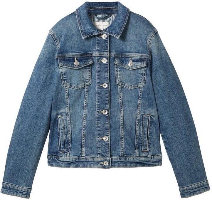 Tom Tailor Jeansjack met knoopsluiting en hemdkraag - Foto 2