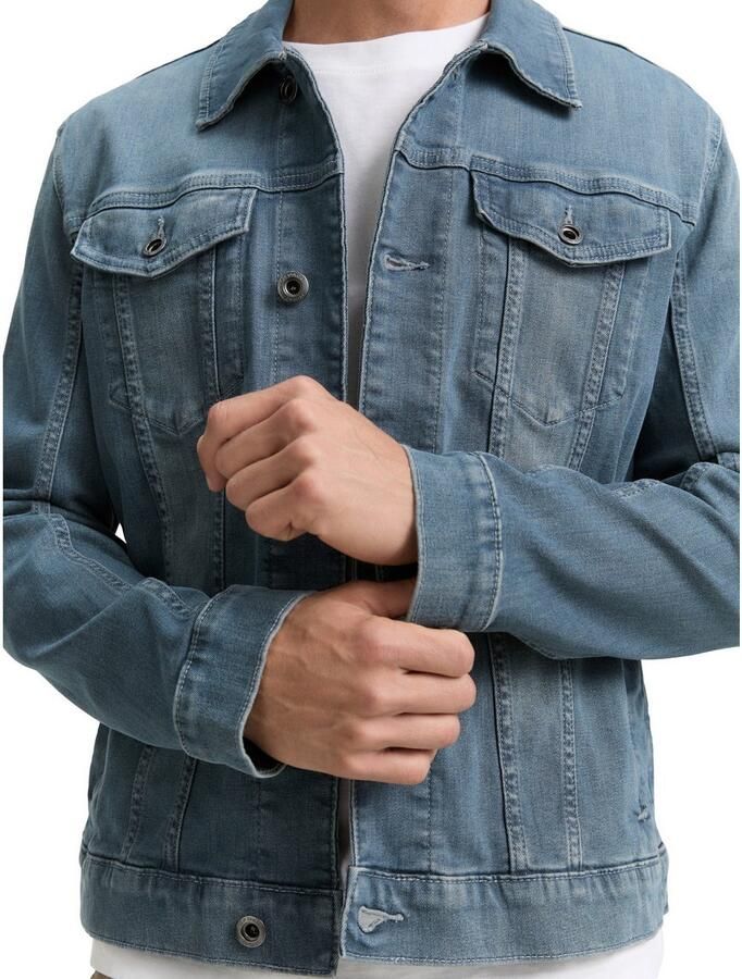 Tom Tailor Jeansjack met knoopsluiting en stretchgehalte