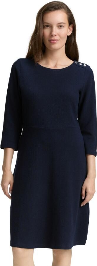 Tom Tailor Jerseyjurk Zomerjurk met knoopdetails - Foto 6