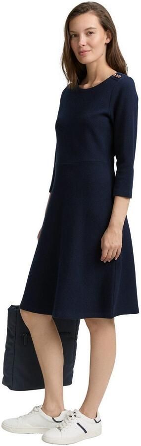 Tom Tailor Jerseyjurk Zomerjurk met knoopdetails - Foto 5