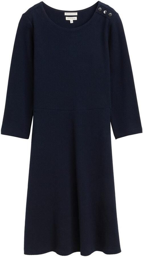 Tom Tailor Jerseyjurk Zomerjurk met knoopdetails - Foto 3