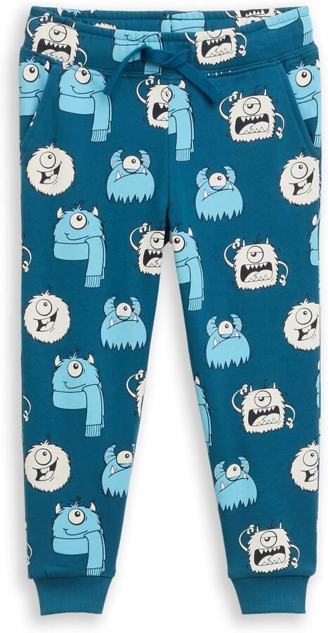 Tom Tailor Joggingbroek met allover-monster-prints - Foto 3