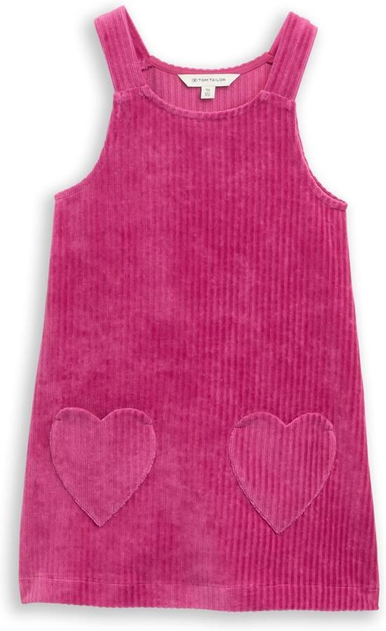 Tom Tailor Jurk met bandjes met hart-zakken en op fluweel-cord - Foto 2