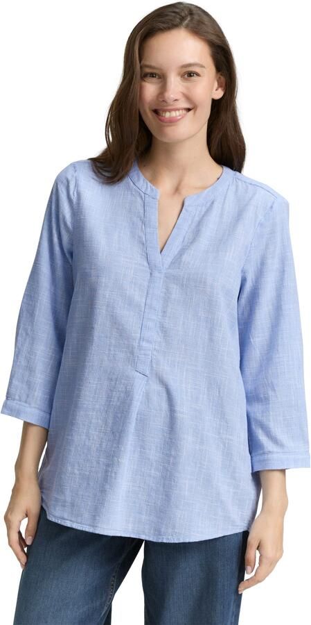 Tom Tailor Klassieke blouse met ingesneden ronde hals - Foto 6