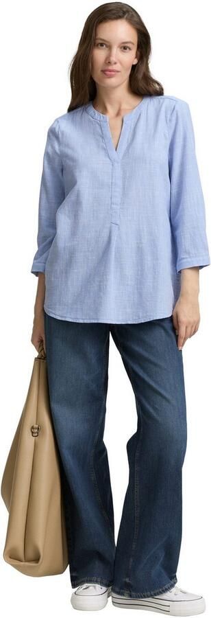 Tom Tailor Klassieke blouse met ingesneden ronde hals - Foto 5