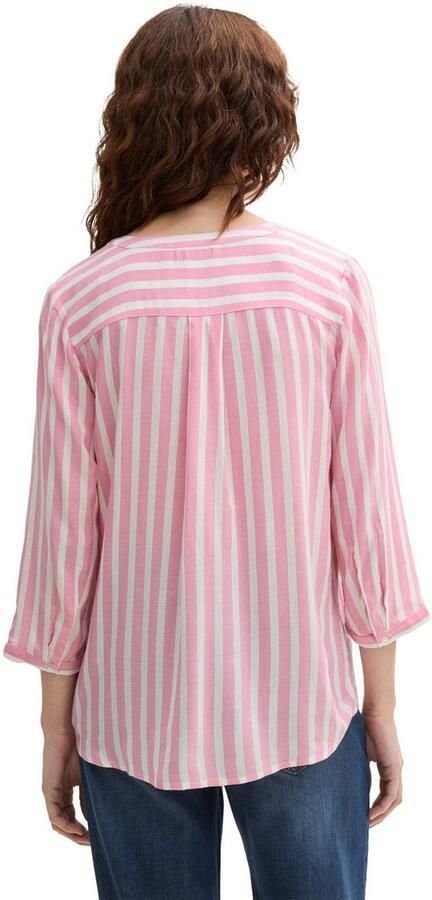 Tom Tailor Regular fit tuniek van lichte viscose met streepmotief - Foto 3