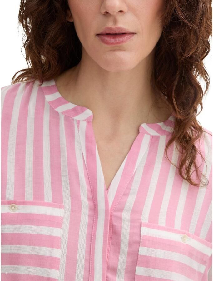 Tom Tailor Regular fit tuniek van lichte viscose met streepmotief