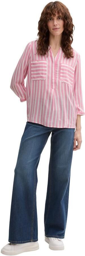 Tom Tailor Regular fit tuniek van lichte viscose met streepmotief - Foto 4