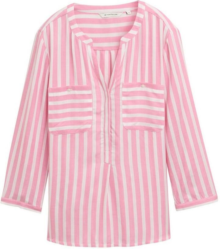 Tom Tailor Regular fit tuniek van lichte viscose met streepmotief - Foto 2