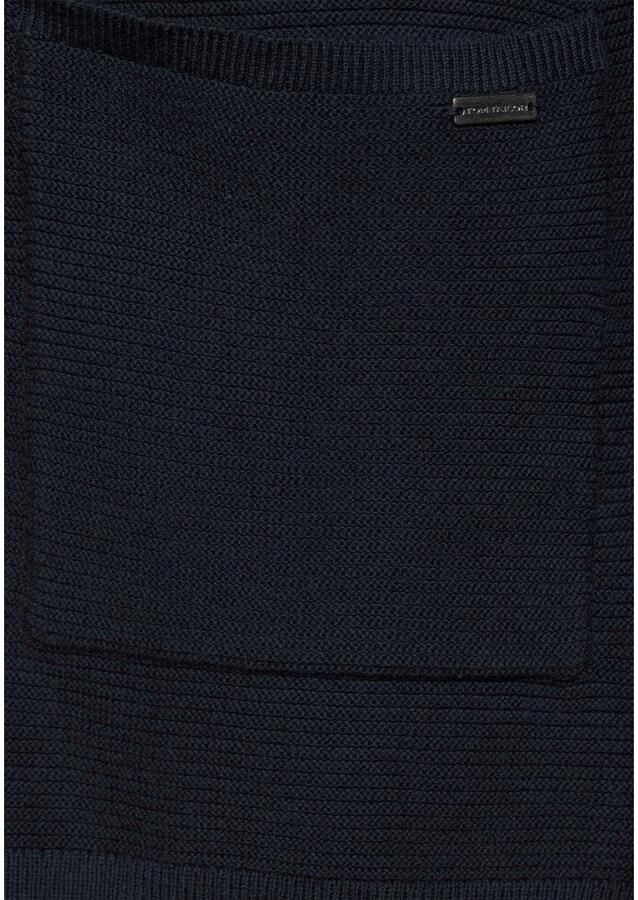 Tom Tailor Lang vest van geribd gebreide stof met opgestikte zakken - Foto 2