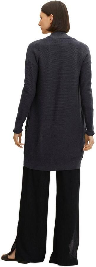 Tom Tailor Lang vest van geribd gebreide stof met opgestikte zakken - Foto 7