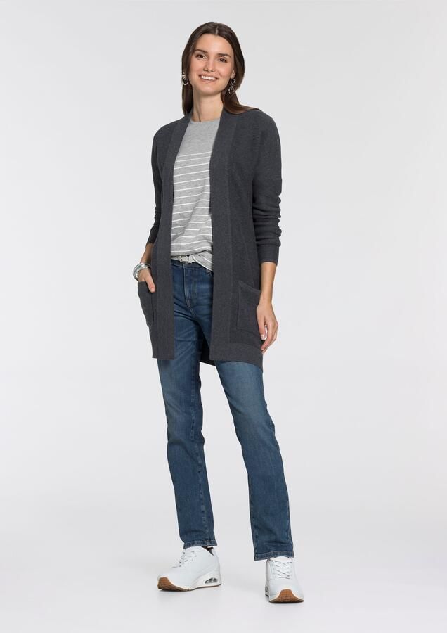 Tom Tailor Lang vest van geribd gebreide stof met opgestikte zakken - Foto 3