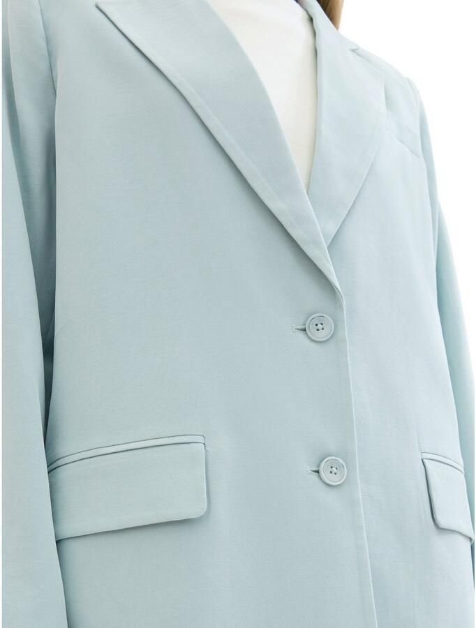 Tom Tailor Lange blazer met klepzakken