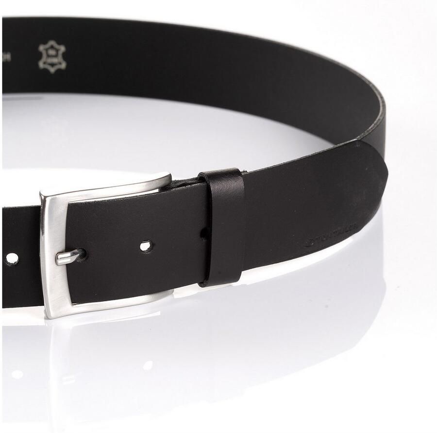 Tom Tailor Leren riem TTANDREW 4 cm breed herenriem jeans en casual tot
