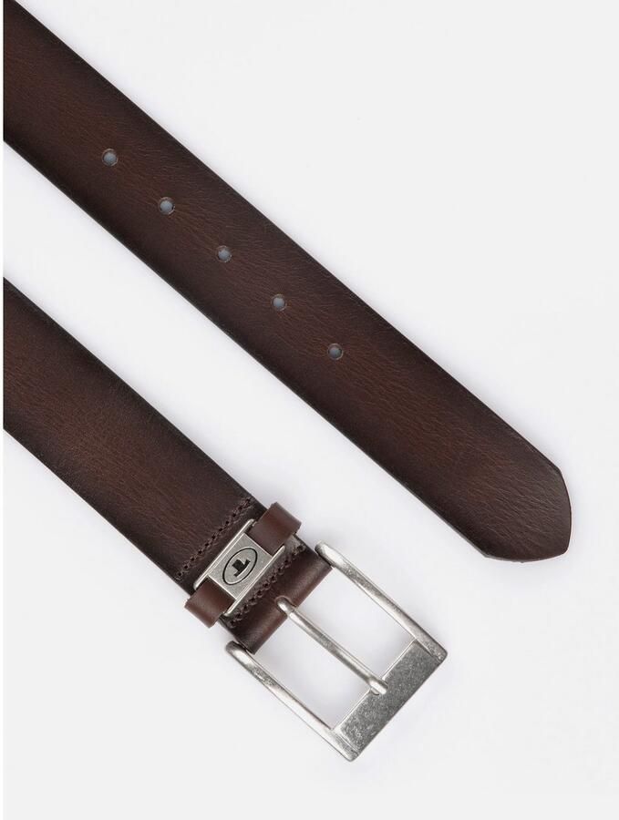 Tom Tailor Riem van echt leder met hoekige doornsluiting - Foto 5