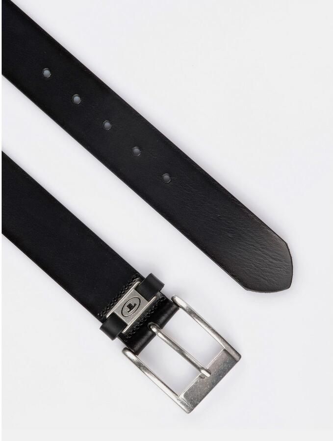 Tom Tailor Riem van echt leder met hoekige doornsluiting - Foto 5