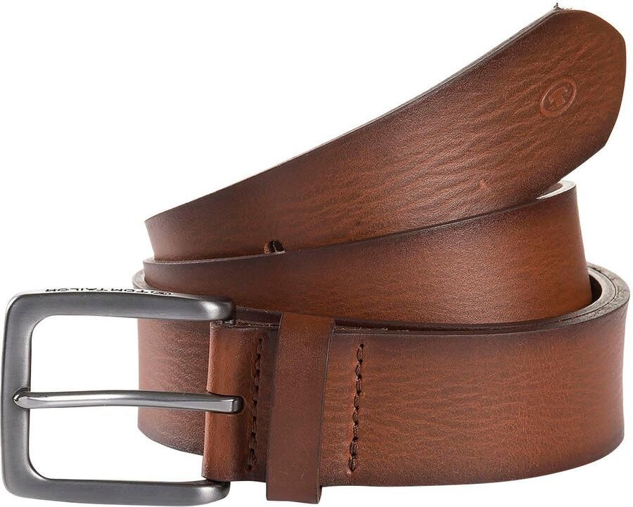 Tom Tailor Leren riem TTSCOTT 3 5 cm breed herenriem jeans en casual tot