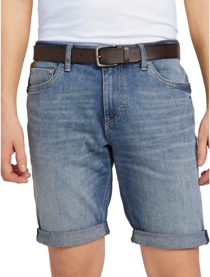 Tom Tailor Leren riem TTSCOTT 3 5 cm breed herenriem jeans en casual tot - Foto 3