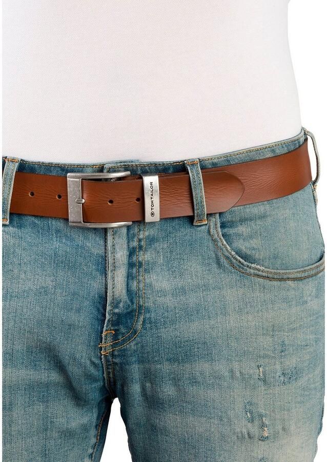 Tom Tailor Leren riem TTTOM 4 cm brede herenriem casual en jeanslook (set) - Foto 3