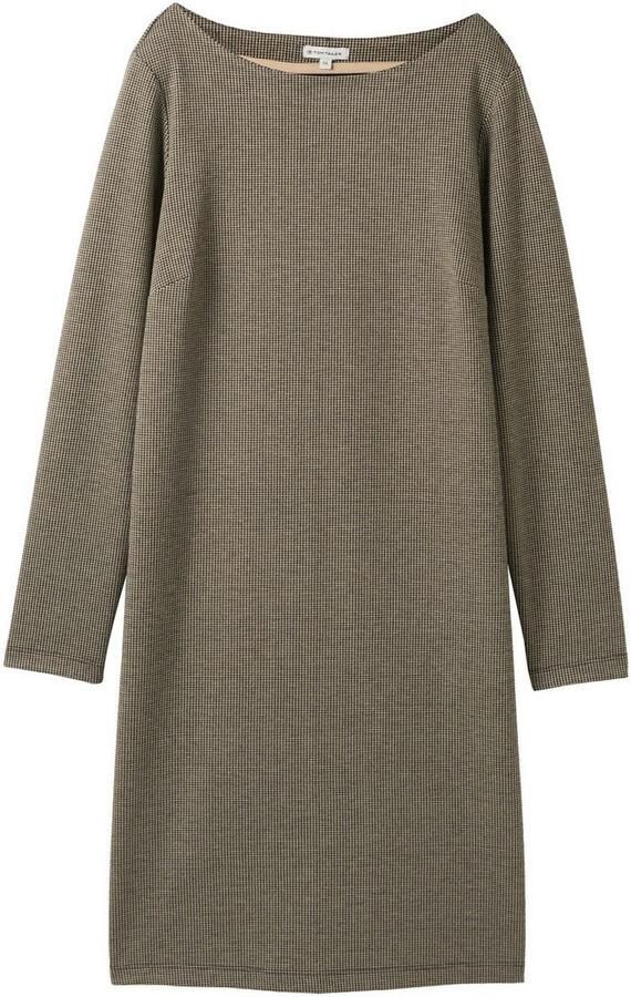 Tom Tailor Mini-jurk van jacquard met pied-de-poule en boothals - Foto 2