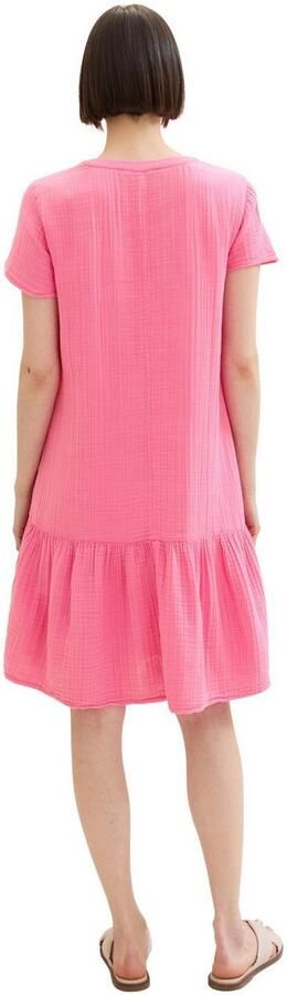 Tom Tailor Mini-jurk met lichte rimpeling in crinkle-look - Foto 5