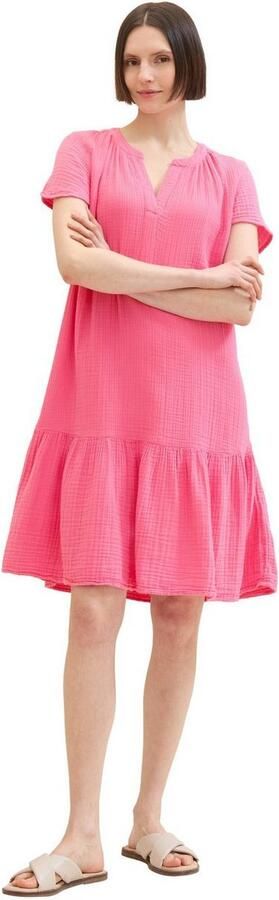 Tom Tailor Mini-jurk met lichte rimpeling in crinkle-look - Foto 3