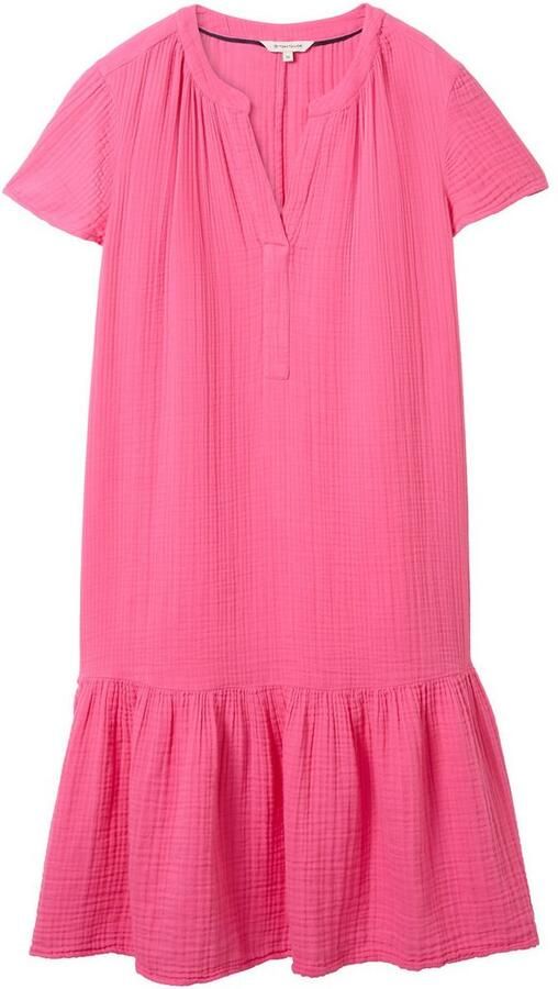 Tom Tailor Mini-jurk met lichte rimpeling in crinkle-look - Foto 2