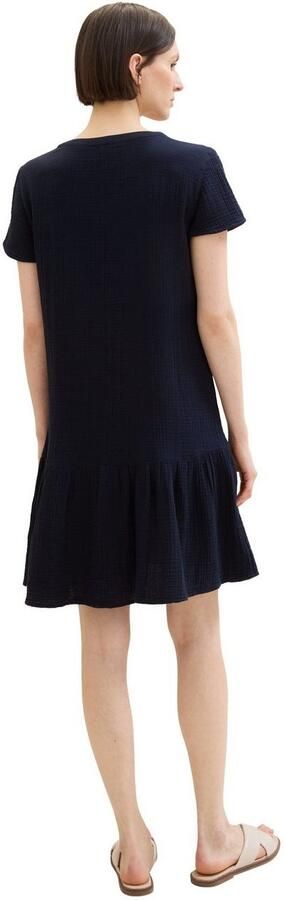 Tom Tailor Mini-jurk met lichte rimpeling in crinkle-look - Foto 5