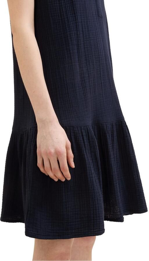 Tom Tailor Mini-jurk met lichte rimpeling in crinkle-look - Foto 2