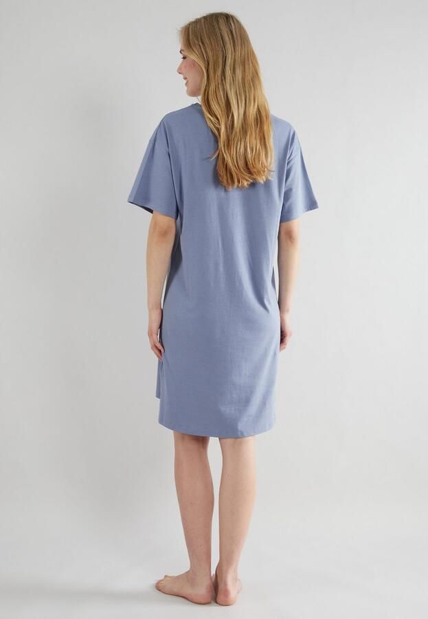 Tom Tailor Nachthemd Charlotte met logo korte mouwen ronde hals huidvriendelijk ade d - Foto 2