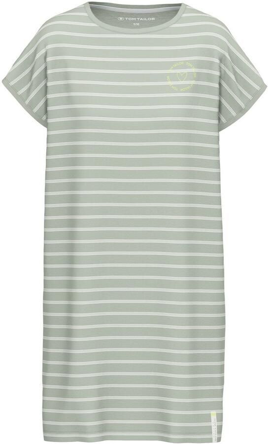 Tom Tailor Nachthemd Kenmare Streepdesign korte mouw ronde hals katoenmix ade d - Foto 3