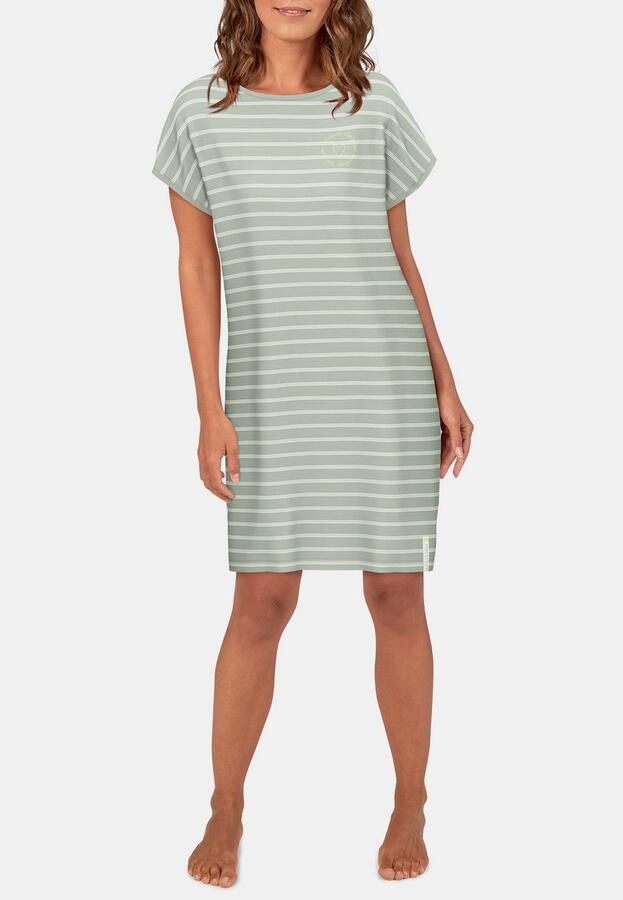 Tom Tailor Nachthemd Kenmare Streepdesign korte mouw ronde hals katoenmix ade d - Foto 2