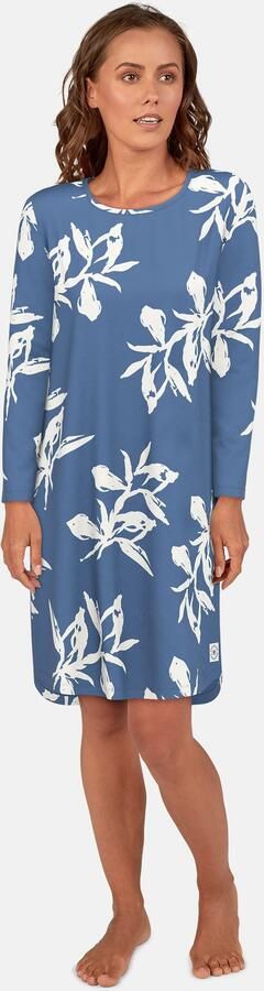 Tom Tailor Nachthemd Positivism met print lange mouwen ronde hals viscosemix ademend - Foto 4
