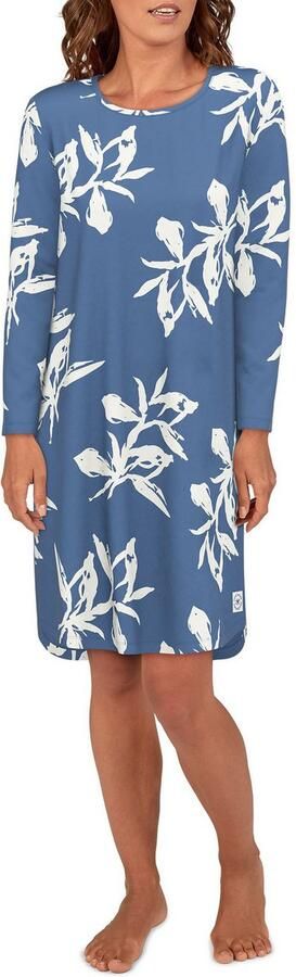 Tom Tailor Nachthemd Positivism met print lange mouwen ronde hals viscosemix ademend - Foto 3