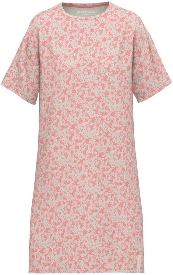 Tom Tailor Nachthemd Westport met print korte mouwen ronde hals katoenmix comfortabel zacht - Foto 2